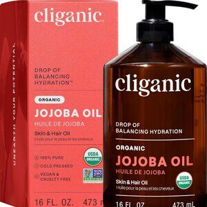 Cliganic Organic Jojoba Oil 16oz 100% Pure Moisturizing Oil